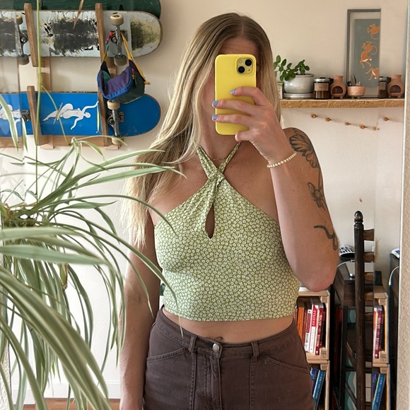 ✨ BILLABONG CROPPED HALTER TOP SZ M - Picture 6 of 6